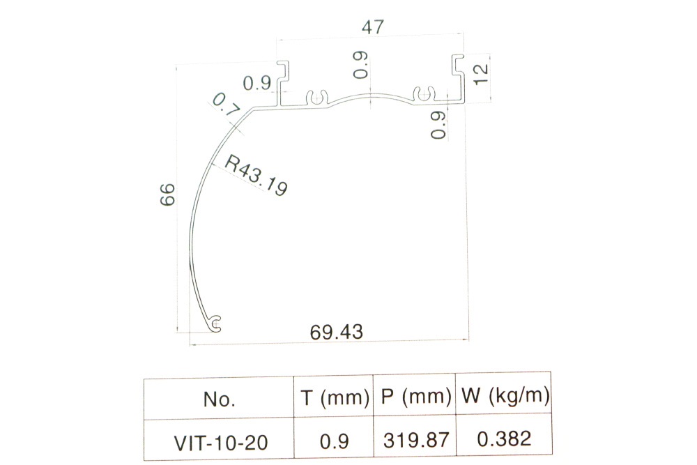 Nhôm Mành Rèm VXT-1020