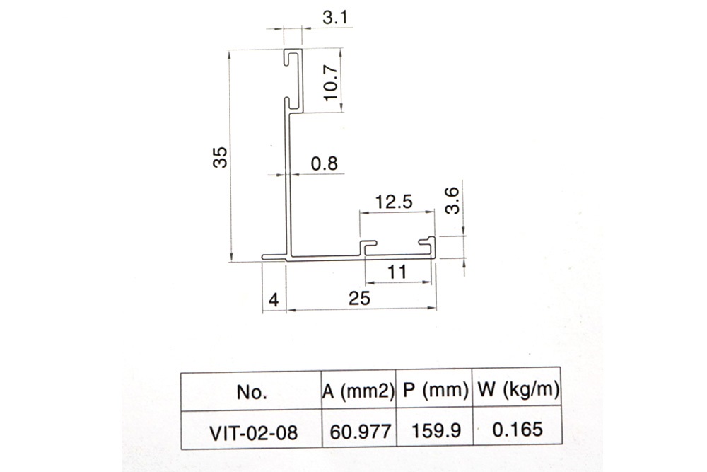 Nhôm Cửa Gió VXT-0208