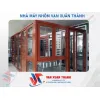 Nhôm Phủ Film Polyester Vân Gỗ Hương Đỏ